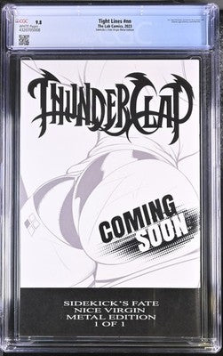 Tight Lines #nn CGC 9.8 Sidekicks Fate Virgin Metal #'d 1/1 Harley Quinn