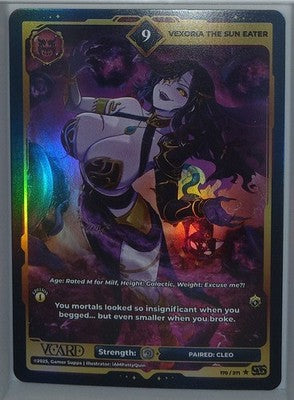 VCard Divine Chaos - 1st Edition - Rare Power 9 Holo Vexoria The Sun Eater