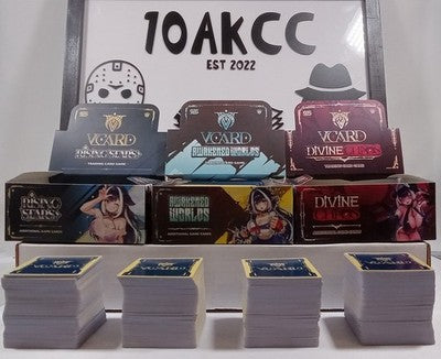 VCard 1st Edition Rising Stars/Awakened Worlds/Divine Chaos 300 Card Mixed Bulk