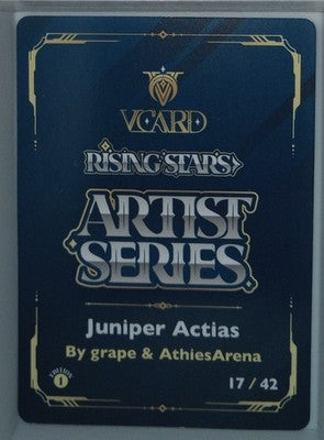 VCard Rising Stars 1st Edition - Artist Series Box Topper - Juniper Actias