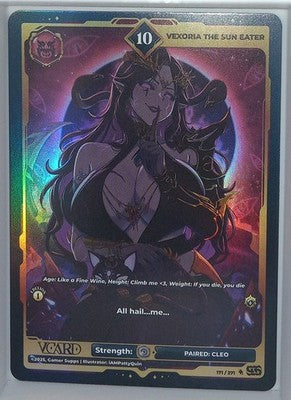 VCard Divine Chaos - 1st Edition - Ultra Rare Power 10 Vexoria The Sun Eater