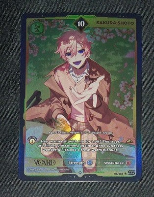 GamerSupps VCard Awakened Worlds - 1st Edition Ultra Rare Power 10 Sakura Shoto