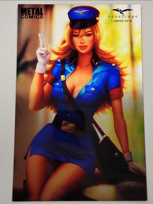 Zenescope Sun Khamunaki Officer Jenny Catch 'em Cosplay Metal Edition Ltd 15