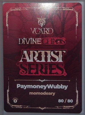VCard Divine Chaos 1st Edition - Artist Series Box Topper - Bard's Favor