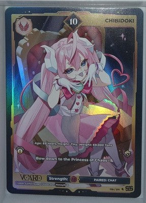 VCard Divine Chaos - 1st Edition - Ultra Rare Power 10 Chibidoki