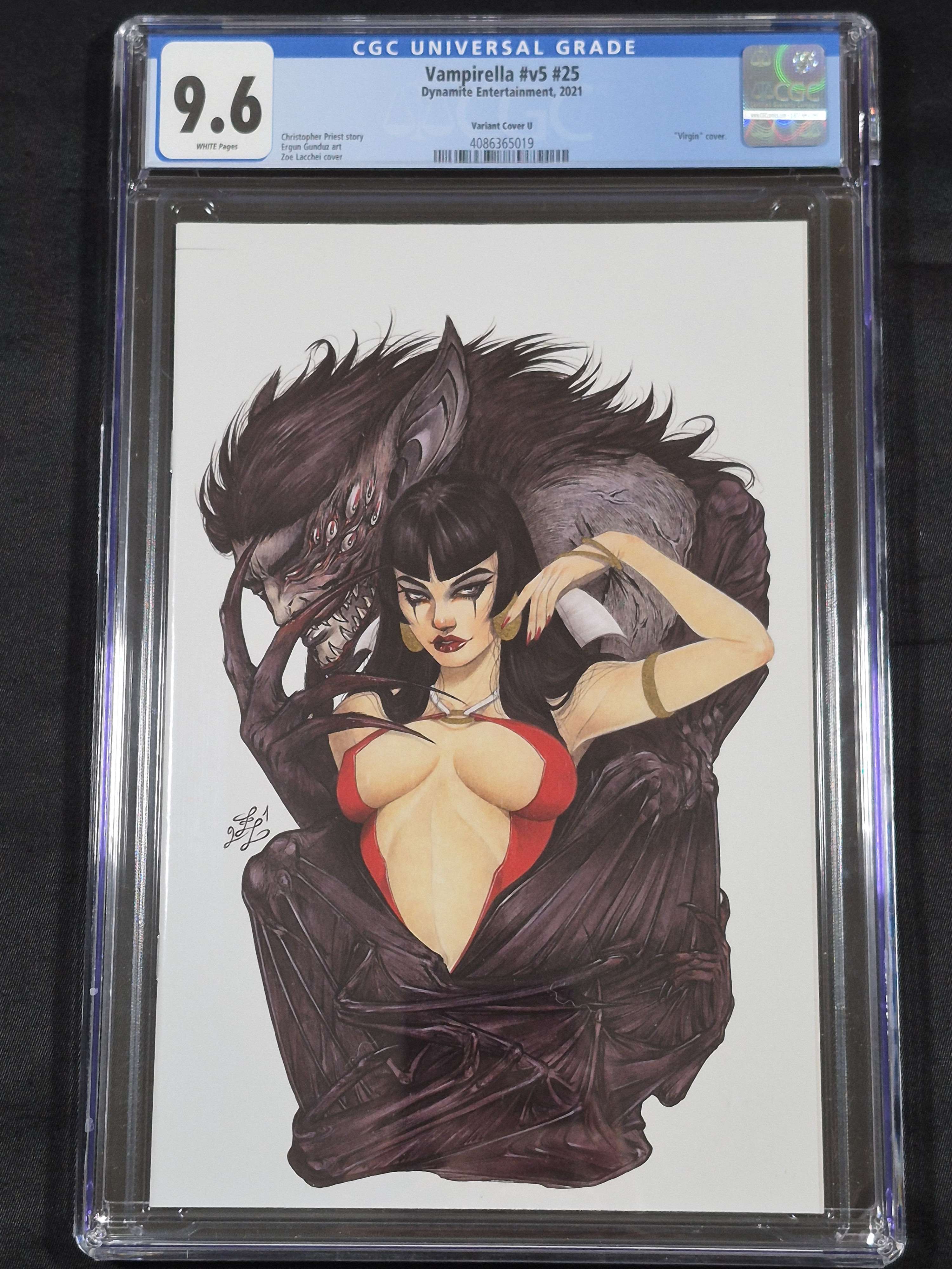 Vampirella v5 #25 CGC 9.6 Virgin Variant Cover U Zoe Lacchei