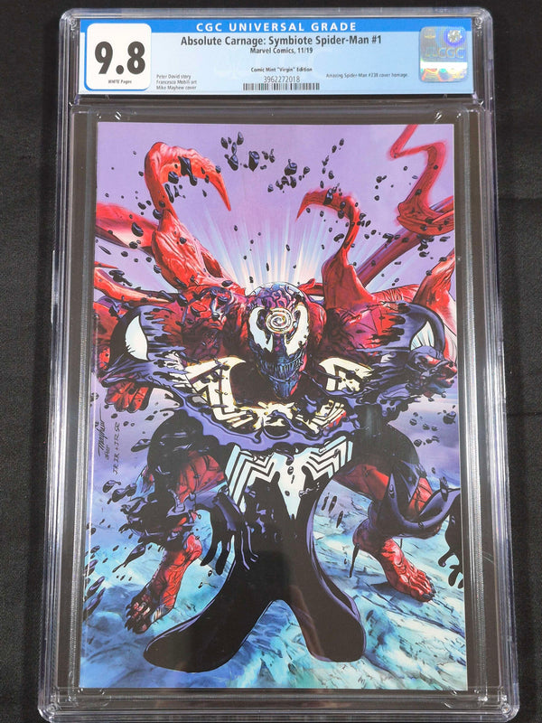 Absolute Carnage: Symbiote Spider-Man #1 CGC 9.8 Comic Mint Virgin Edition