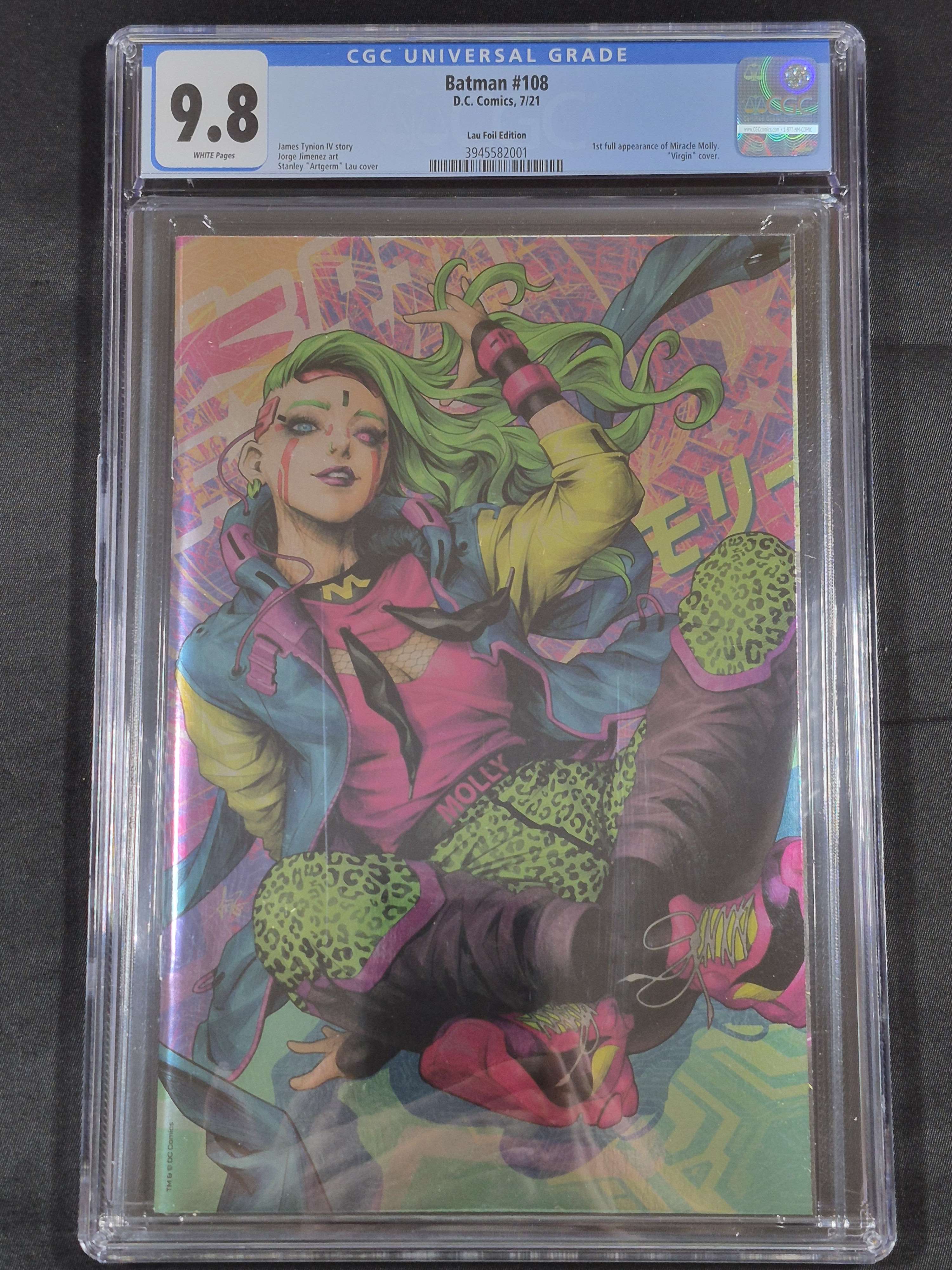 Batman #108 CGC 9.8 Lau Virgin Foil Edition 1st Appearance of Miracle Molly
