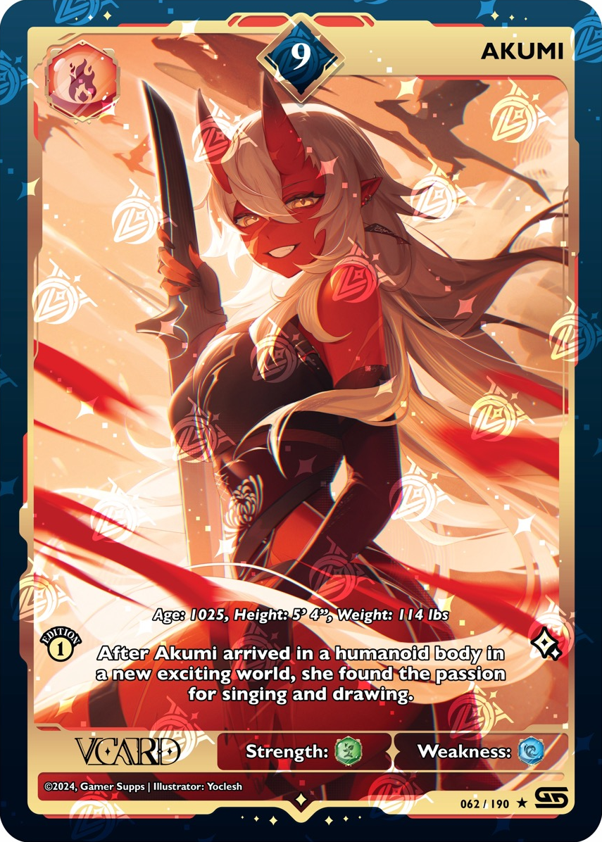 GamerSupps VCard Rising Stars 1st Edition -  Rare Power 9 Akumi 062/190