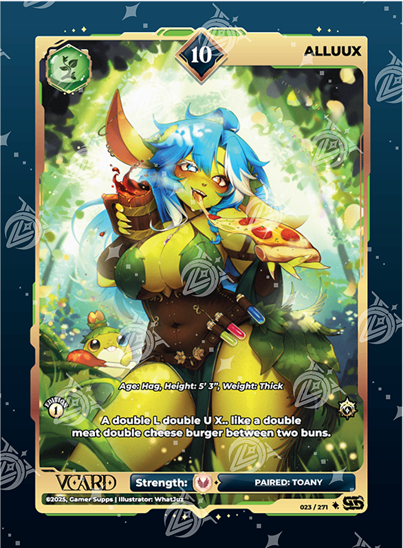 VCard Divine Chaos - 1st Edition - Ultra Rare Power 10 Alluux