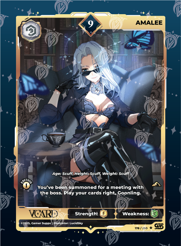 VCard Awakened Worlds - 1st Edition - Rare Power 9 AmaLee Holo