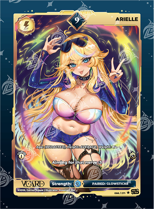VCard Divine Chaos - 1st Edition - Rare Power 9 Holo Arielle