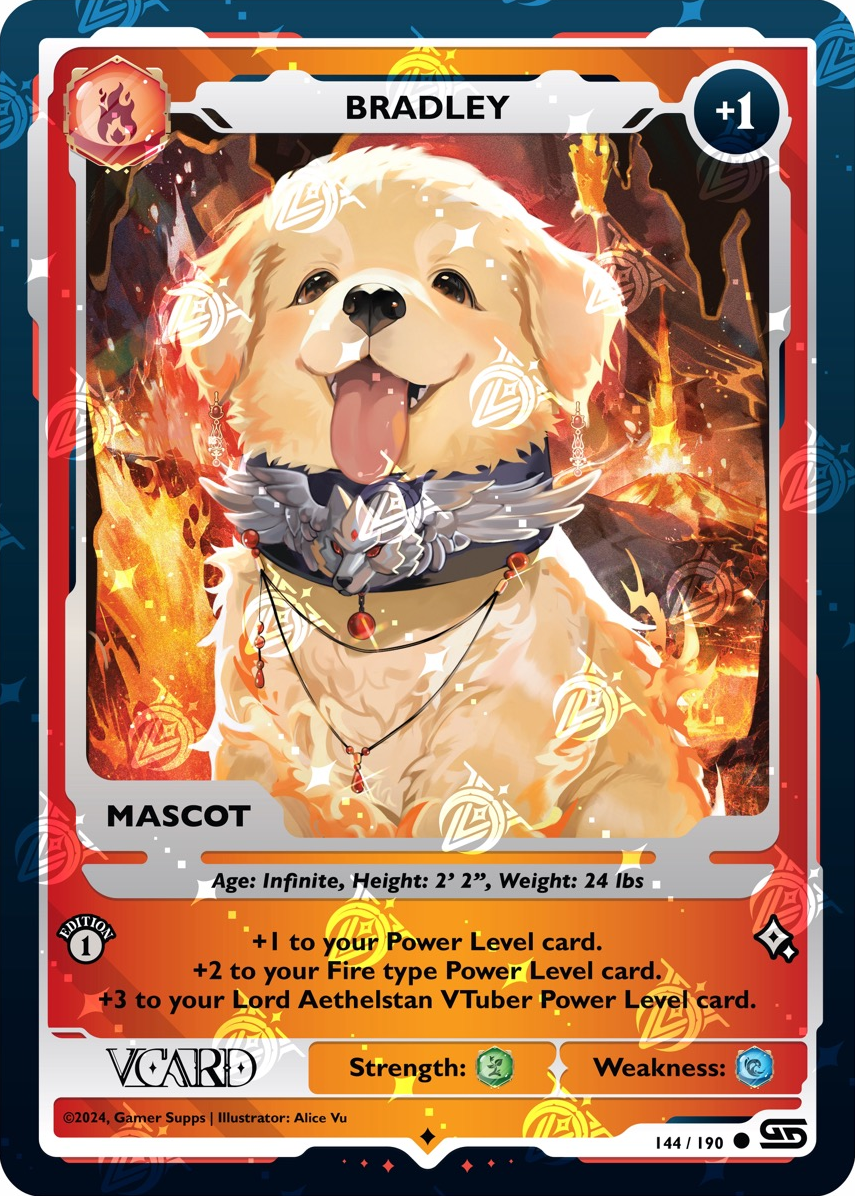 GamerSupps VCard Rising Stars 1st Edition - Bradley Holo Mascot - 144/190