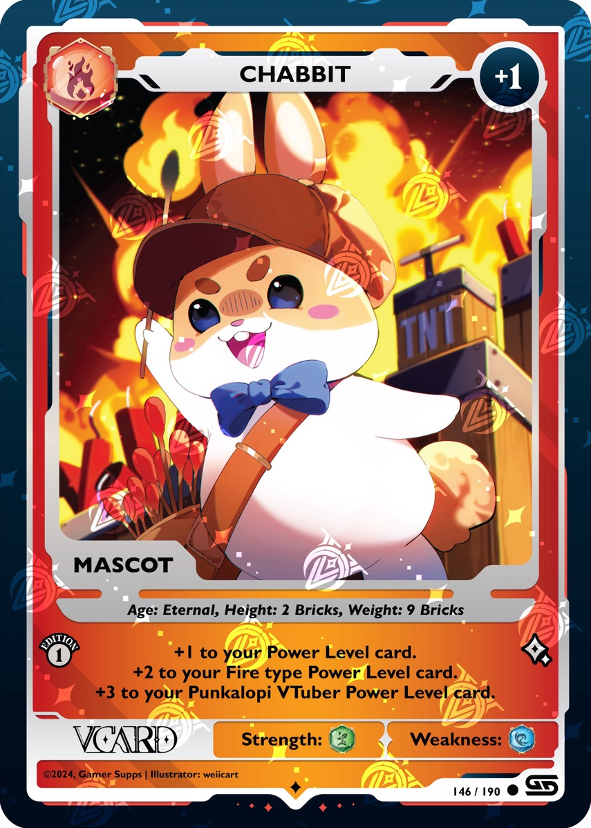 GamerSupps VCard Rising Stars 1st Edition - Chabbit Holo Mascot - 146/190