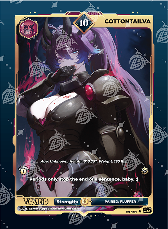VCard Divine Chaos - 1st Edition - Ultra Rare Power 10 CottontailVA