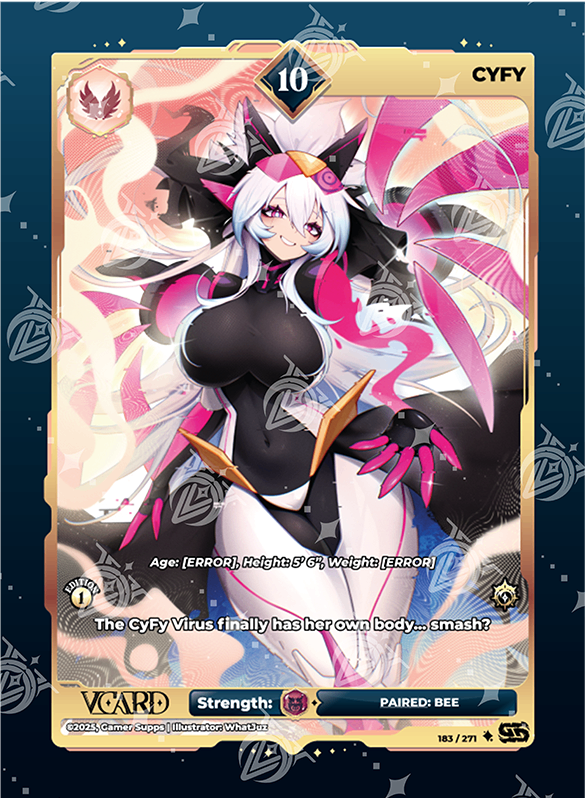 VCard Divine Chaos - 1st Edition - Ultra Rare Power 10 CyFy