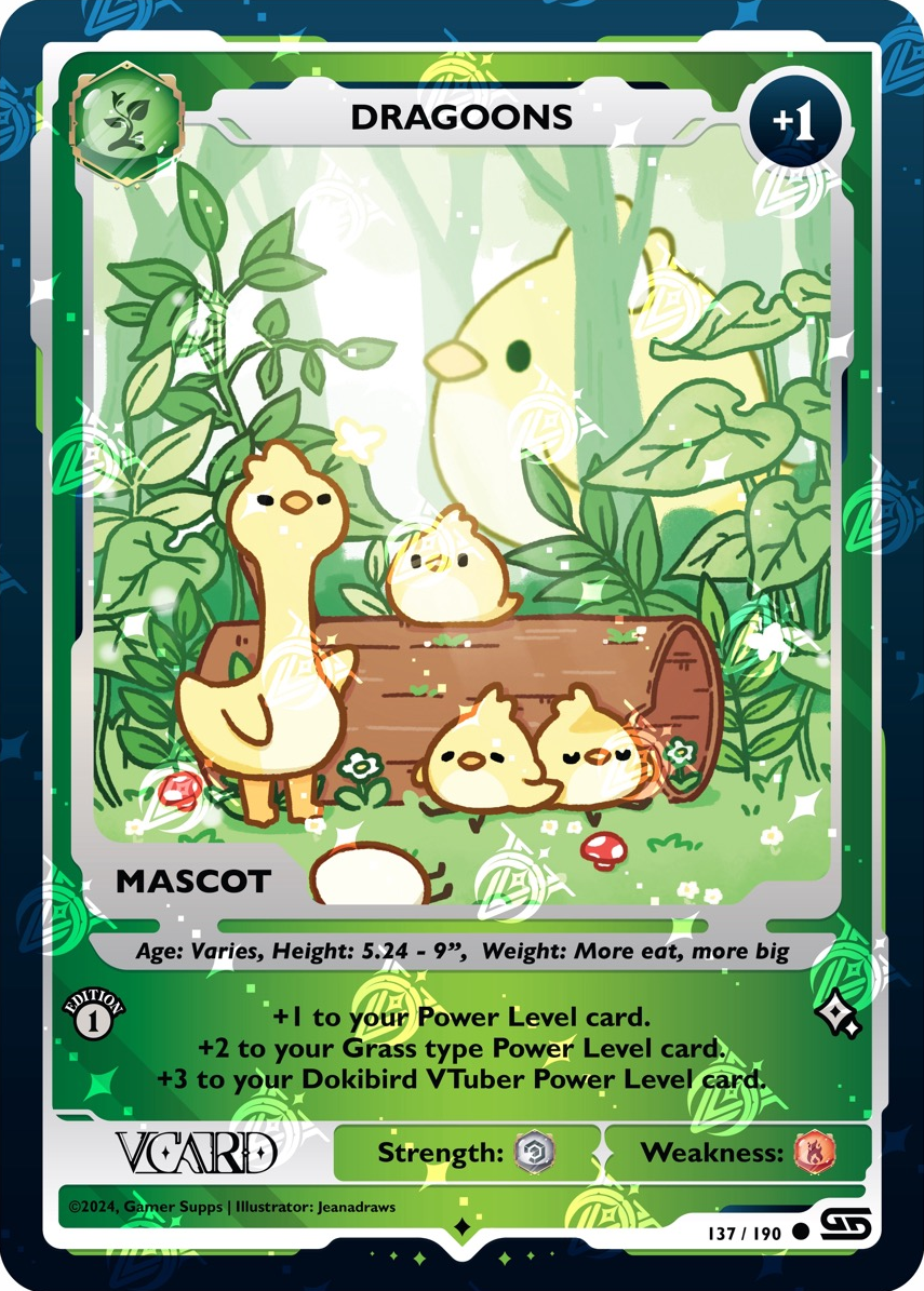 GamerSupps VCard Rising Stars 1st Edition - Dragoons Holo Mascot - 137/190