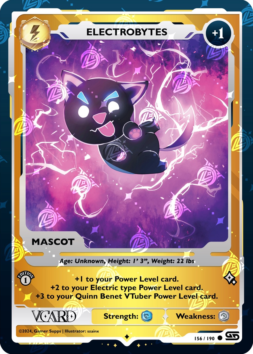 GamerSupps VCard Rising Stars 1st Edition - Electrobytes Holo Mascot - 156/190