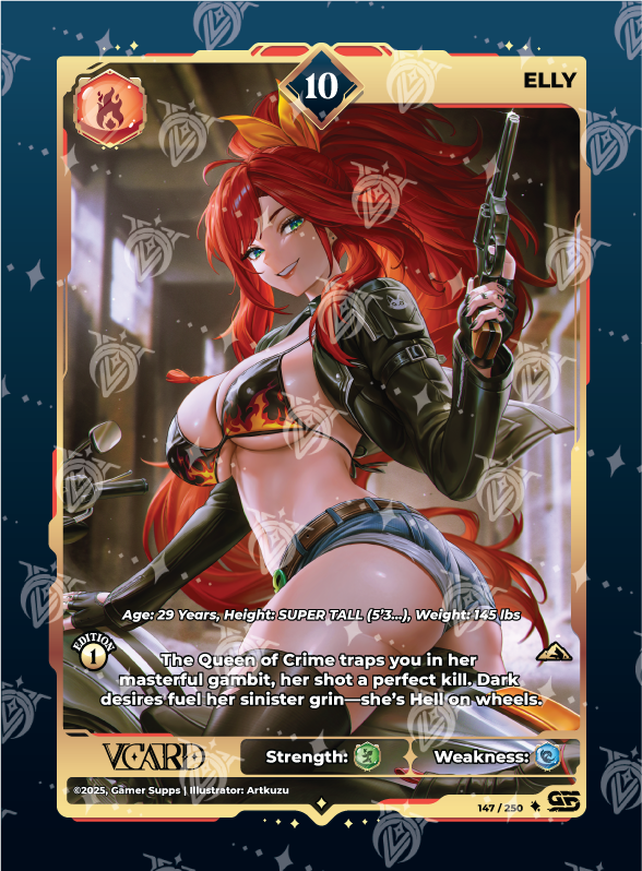 GamerSupps VCard Awakened Worlds - 1st Edition - Ultra Rare Power 10 Elly