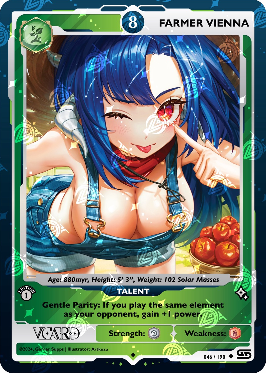 GamerSupps VCard Rising Stars 1st Edition - Power 8 Farmer Vienna Holo - 046/190
