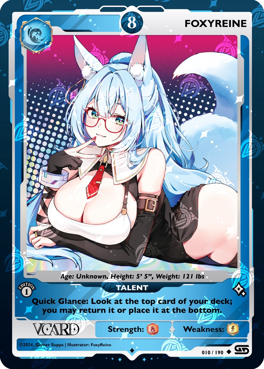 GamerSupps VCard Rising Stars 1st Edition - Power 8 FoxyReine Holo - 010/190