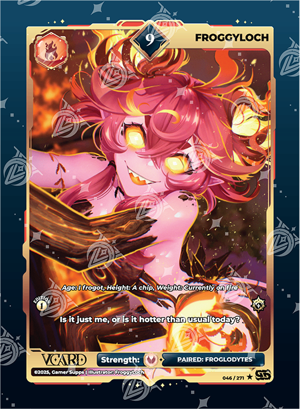 VCard Divine Chaos - 1st Edition - Rare Power 9 Holo FroggyLoch