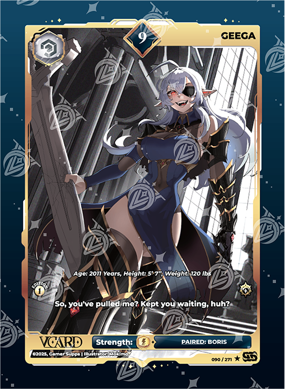 VCard Divine Chaos - 1st Edition - Rare Power 9 Holo Geega