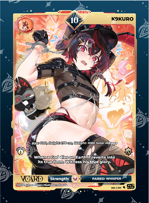 VCard Divine Chaos - 1st Edition - Ultra Rare Power 10 K9Kuro