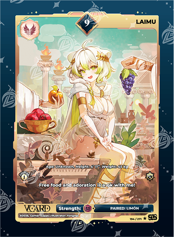 VCard Divine Chaos - 1st Edition - Rare Power 9 Holo Laimu
