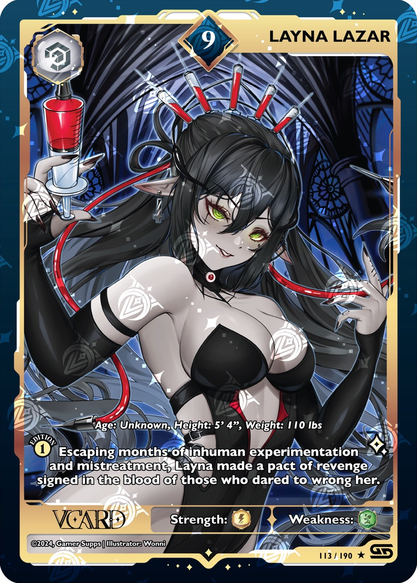 GamerSupps VCard Rising Stars 1st Edition - Rare Power 9 Layna Lazar - 113/190