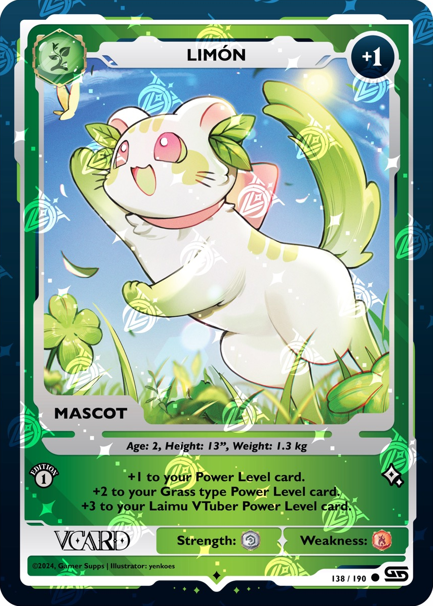 GamerSupps VCard Rising Stars 1st Edition - Limón / Limon Holo Mascot - 138/190