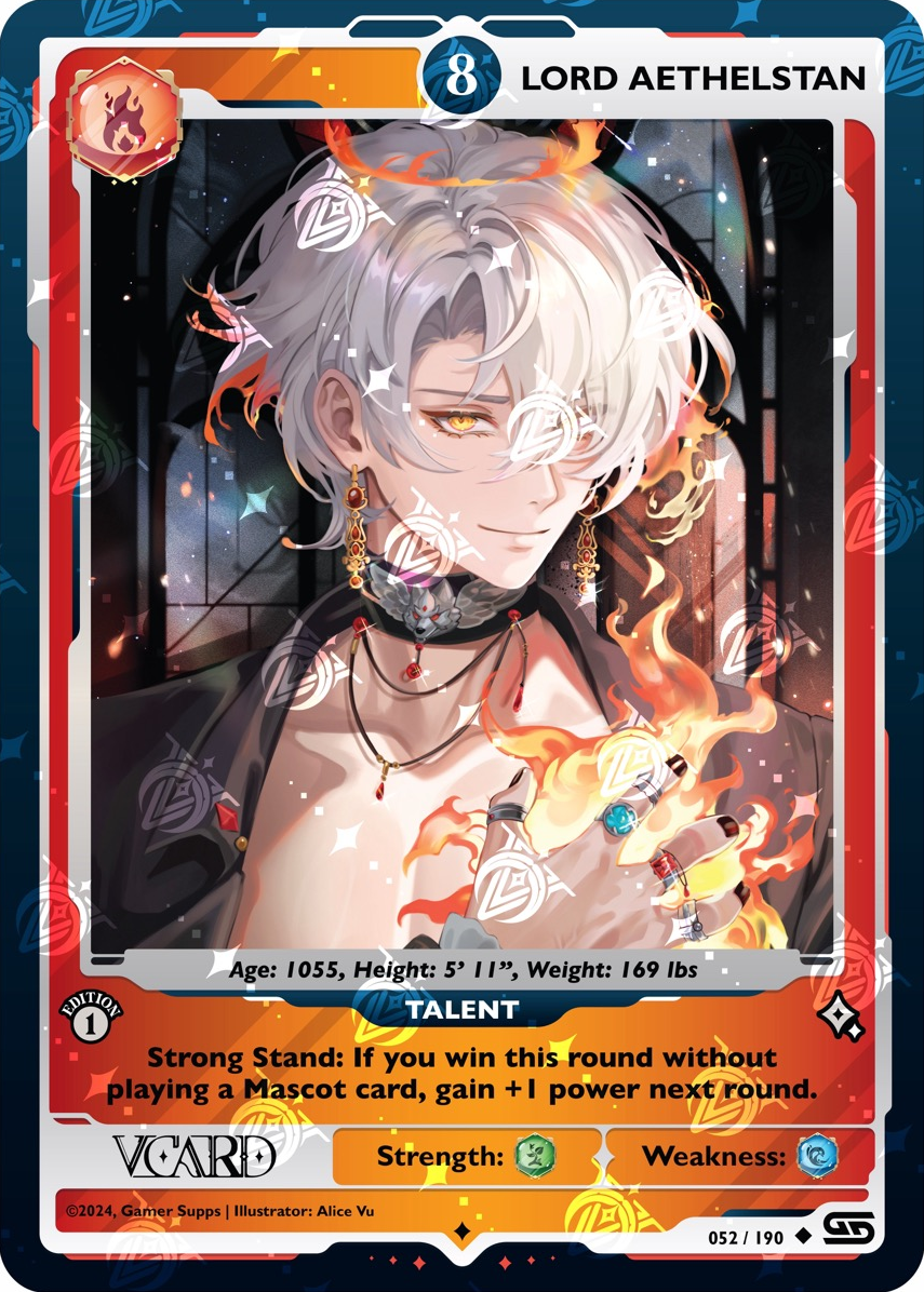 GamerSupps VCard Rising Stars 1st Edition - Power 8 Lord Aethelstan Holo 052/190