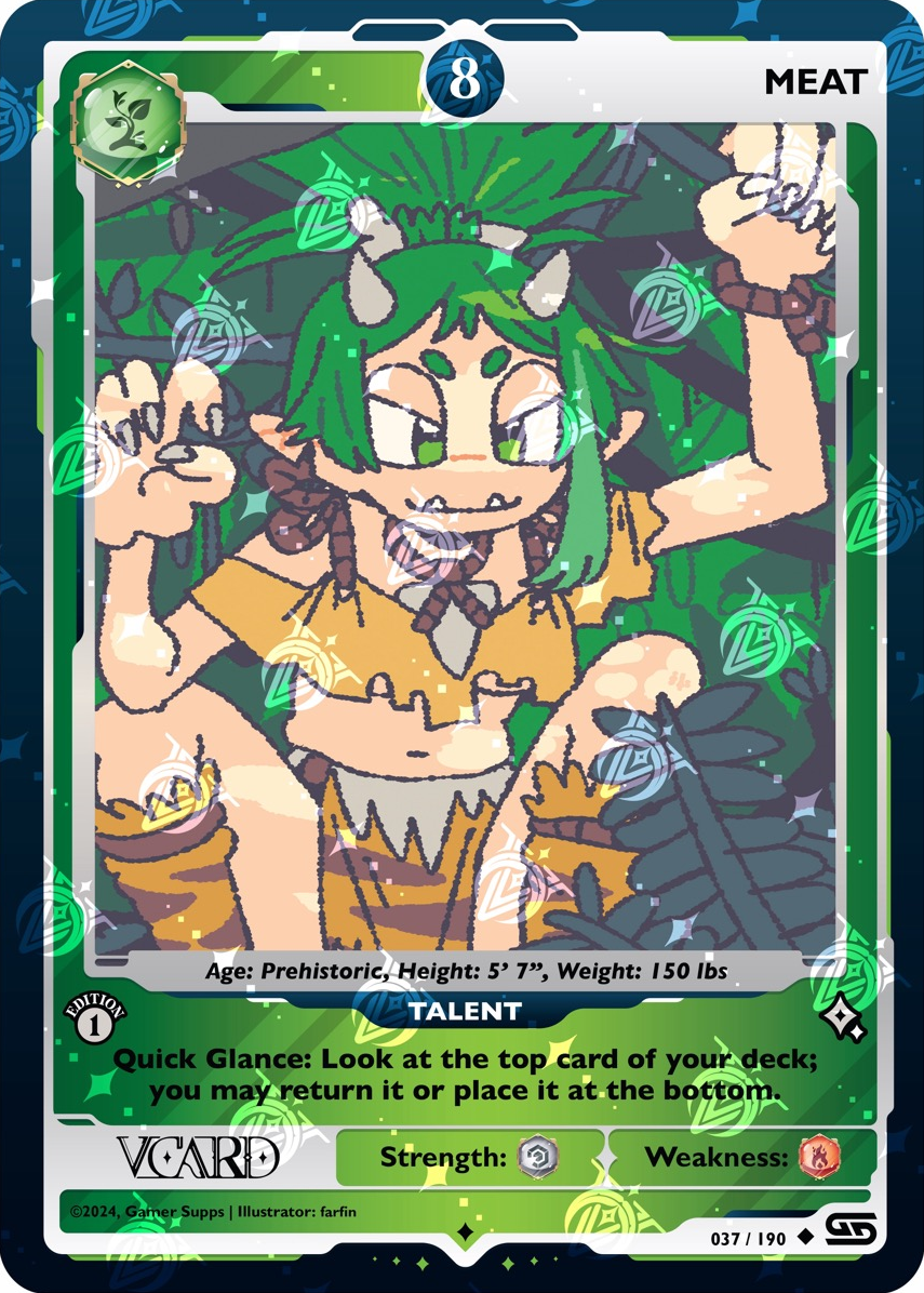 GamerSupps VCard Rising Stars 1st Edition - Power 8 Meat Holo - 037/190