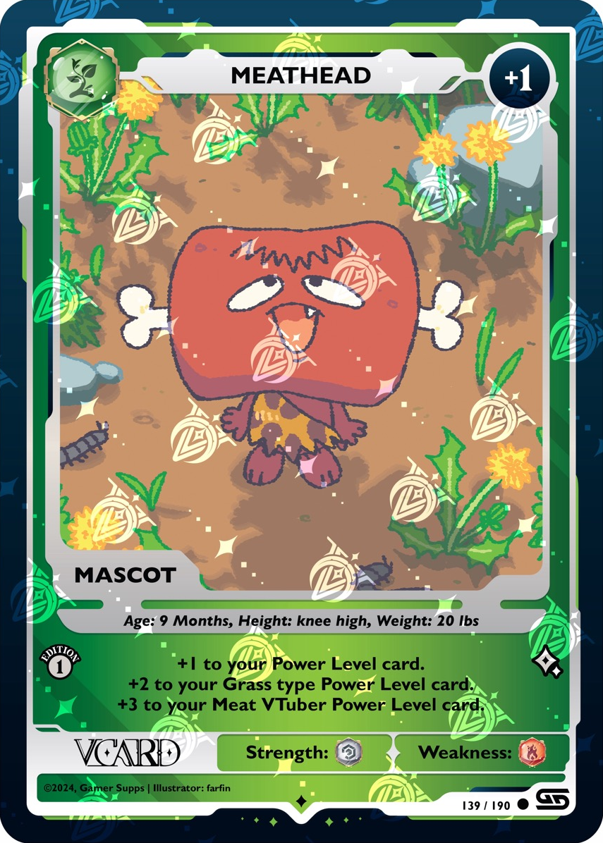 GamerSupps VCard Rising Stars 1st Edition - Meathead Holo Mascot - 139/190