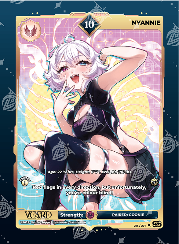 VCard Divine Chaos - 1st Edition - Ultra Rare Power 10 Nyannie
