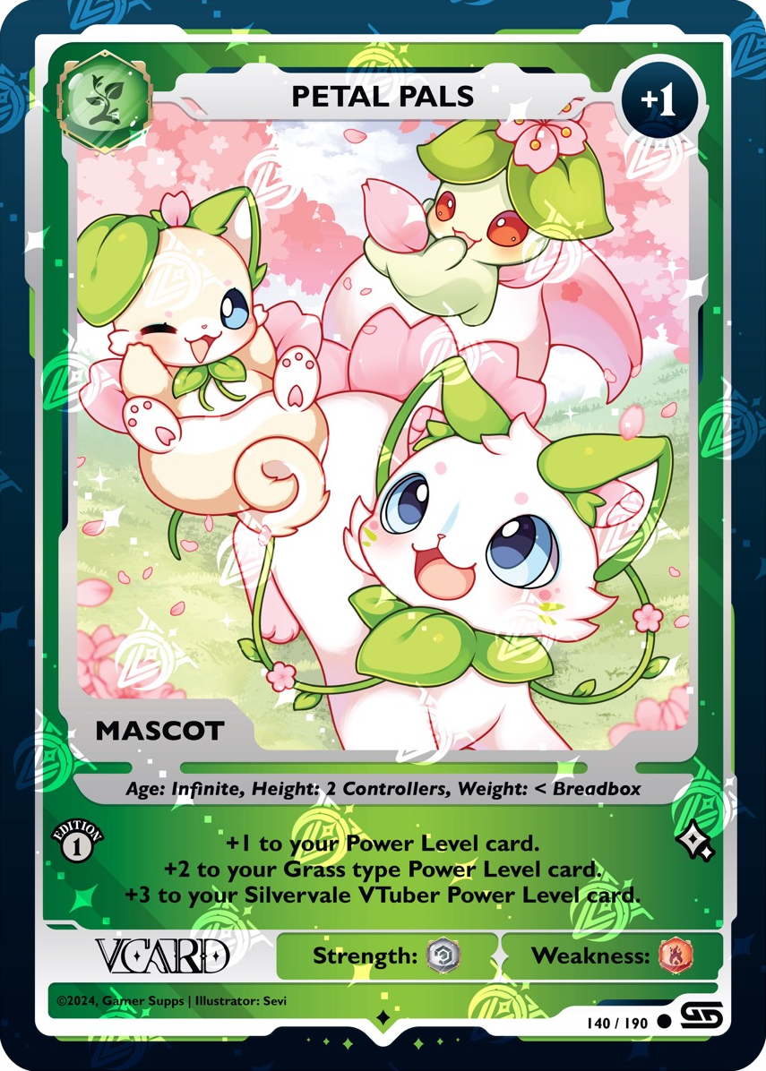 GamerSupps VCard Rising Stars 1st Edition - Petal Pals Holo Mascot - 140/190
