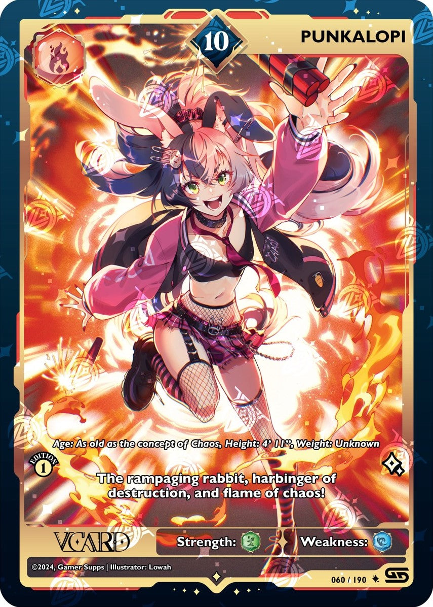 VCard Rising Stars - 1st Edition - Ultra Rare Power 10 Punkalopi
