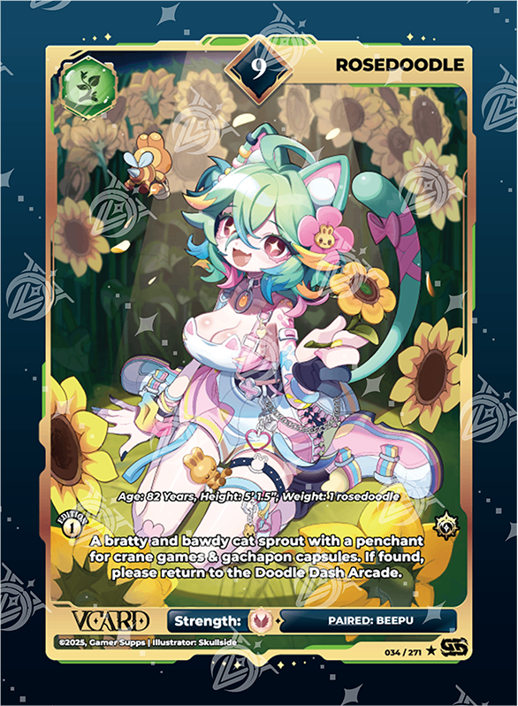 VCard Divine Chaos - 1st Edition - Rare Power 9 Holo Rosedoodle