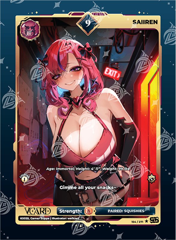 VCard Divine Chaos - 1st Edition - Rare Power 9 Holo Saiiren