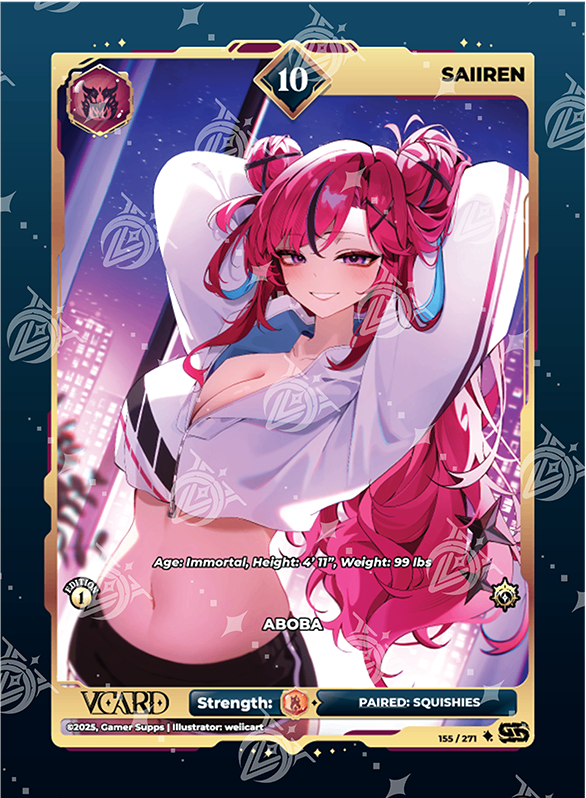 VCard Divine Chaos - 1st Edition - Ultra Rare Power 10 Saiiren