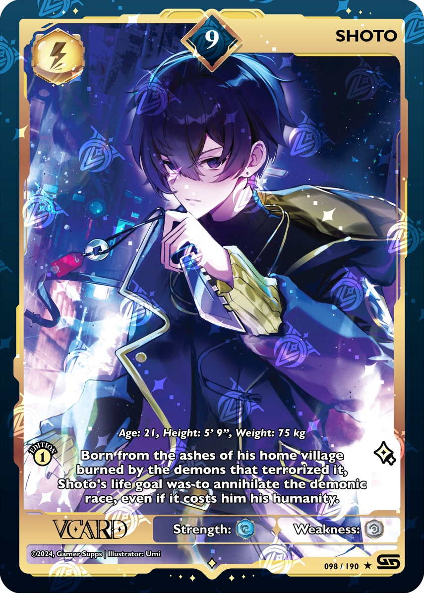 GamerSupps VCard Rising Stars 1st Edition - Rare Power 9 Shoto - 098/190