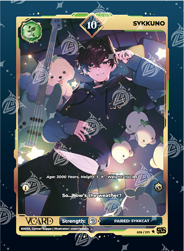 VCard Divine Chaos - 1st Edition - Ultra Rare Power 10 Sykkuno