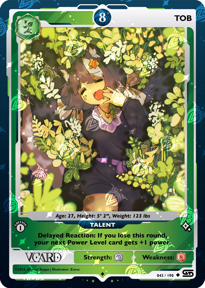 GamerSupps VCard Rising Stars 1st Edition - Power 8 Tob Holo - 043/190