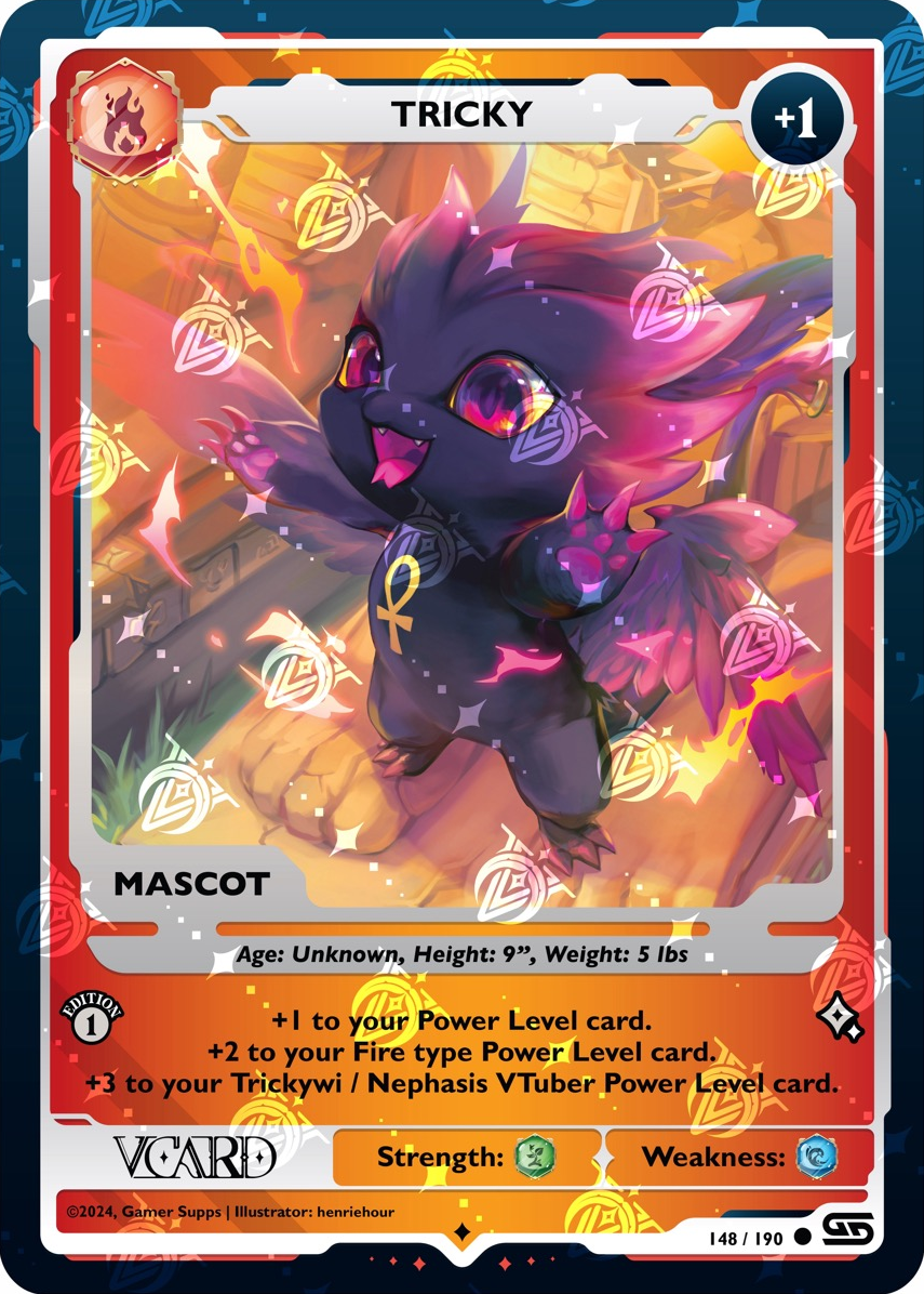 GamerSupps VCard Rising Stars 1st Edition - Tricky Holo Mascot - 148/190