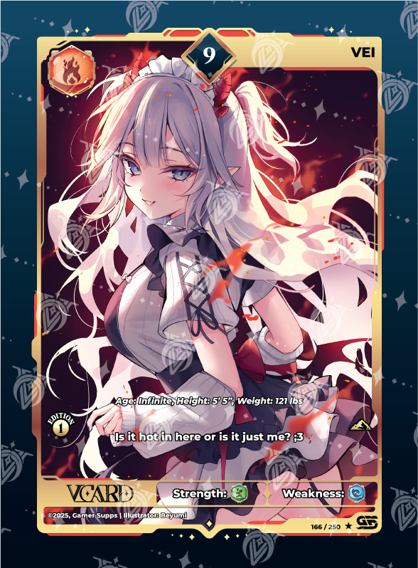 VCard Awakened Worlds - 1st Edition - Rare Power 9 Vei Holo