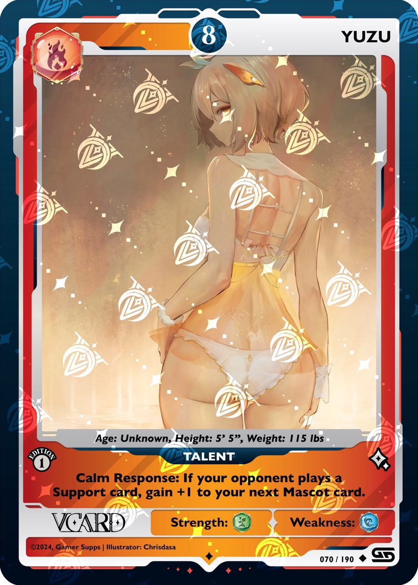 GamerSupps VCard Rising Stars 1st Edition - Power 8 Yuzu Holo - 070/190
