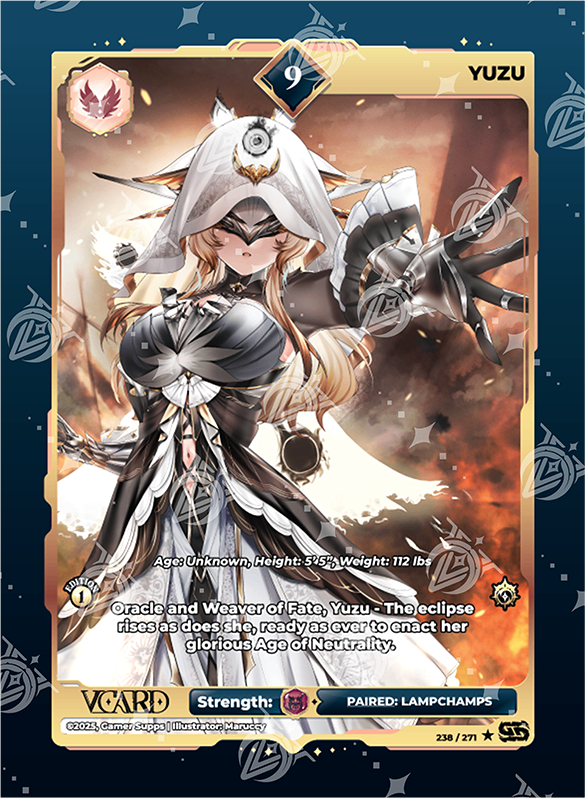VCard Divine Chaos - 1st Edition - Rare Power 9 Holo Yuzu
