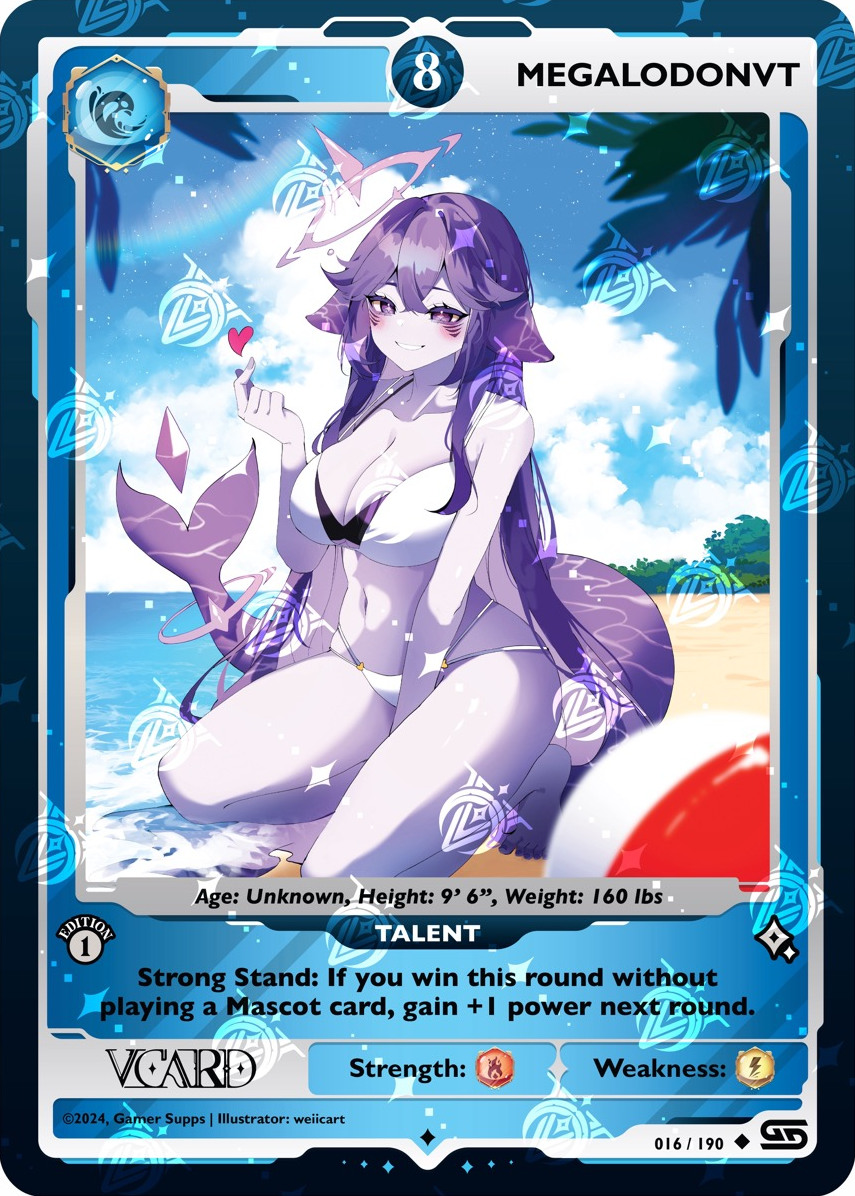 GamerSupps VCard Rising Stars 1st Edition - Power 8 MegalodonVT Holo - 016/190