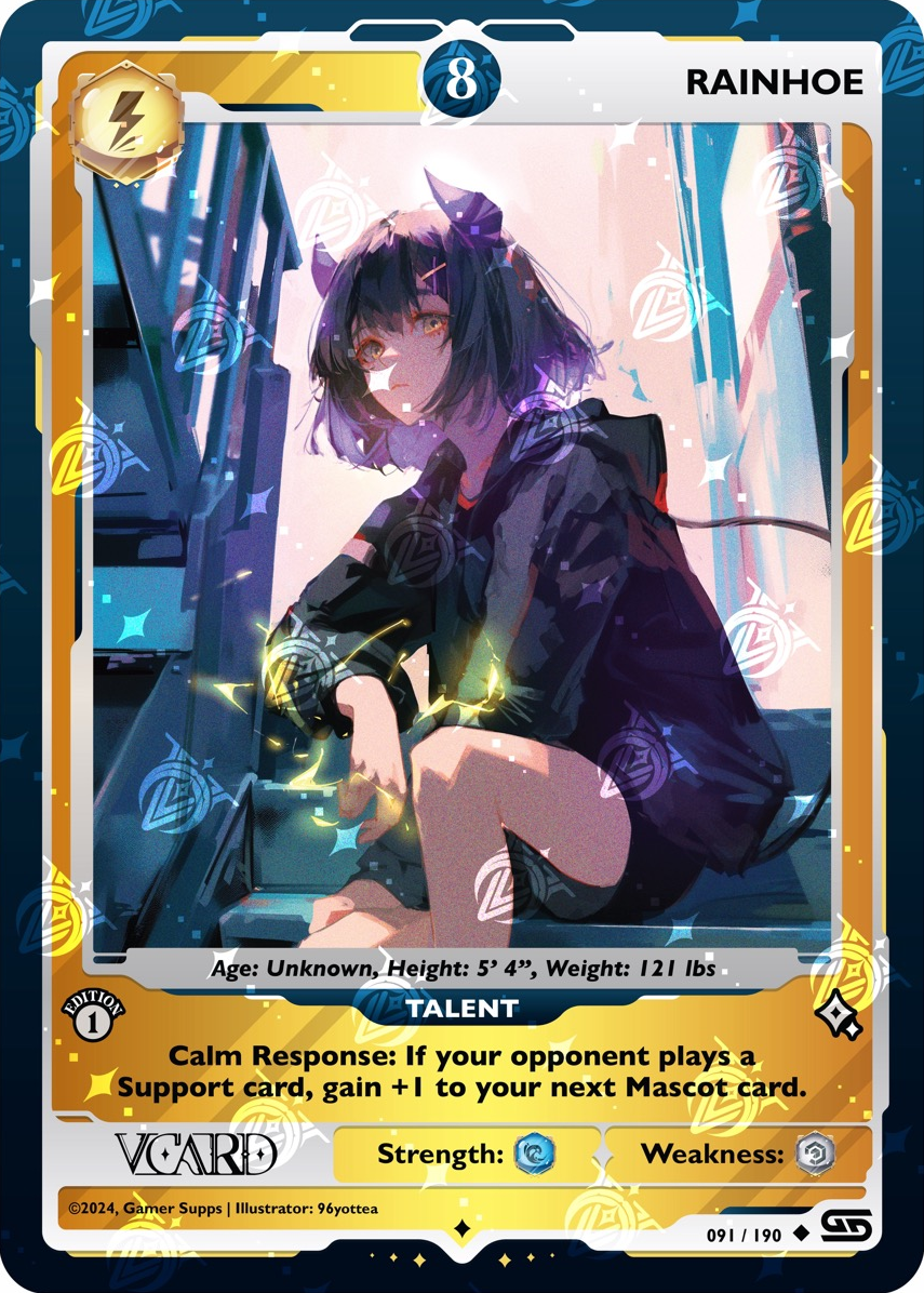 GamerSupps VCard Rising Stars 1st Edition - Power 8 Rainhoe Holo - 091/190