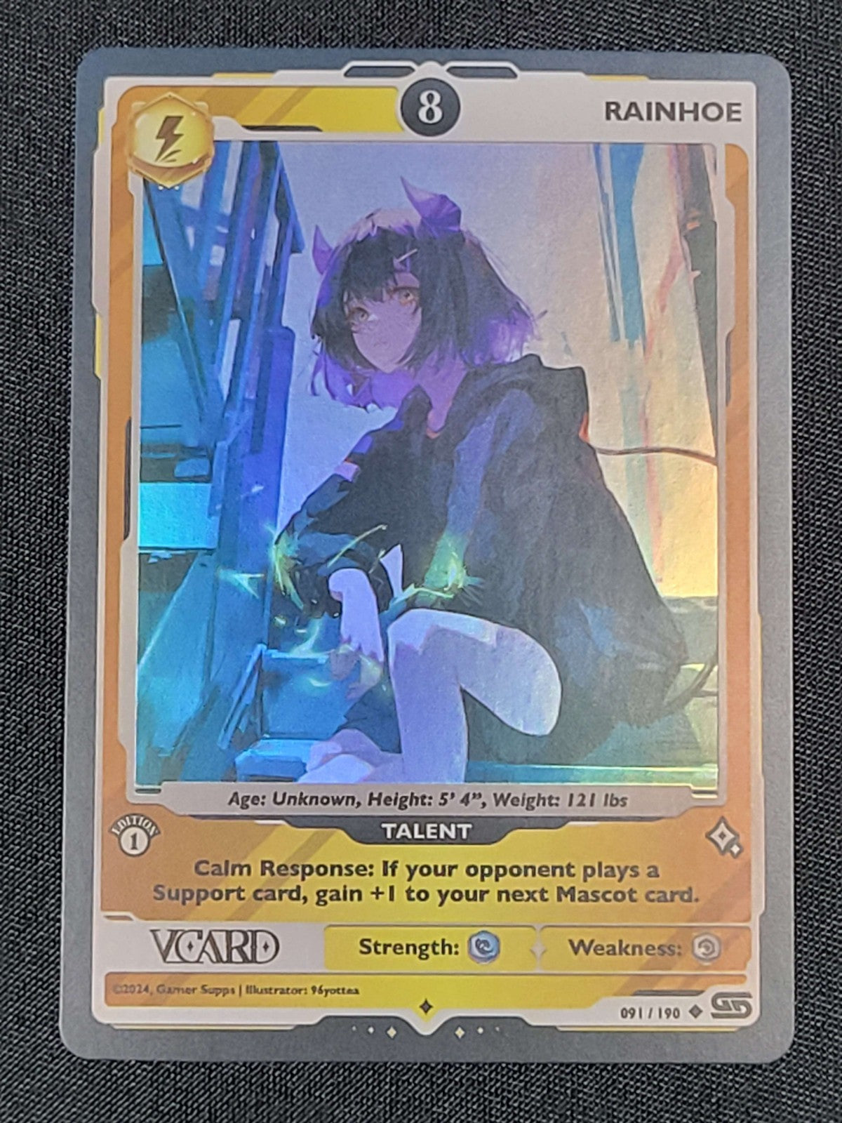 GamerSupps VCard Rising Stars 1st Edition - Power 8 Rainhoe Holo - 091/190